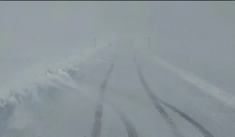 Kar ve Tipi Kağızman Ağrı Kara Yolunu Trafiğe Kapadı
