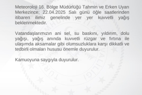 Kuvvetli Yağış Uyarısı Ani Sel Su Baskını ve Fırtına Riskine Dikkat