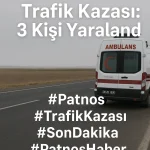 Patnos Trafik Kazası 3 Kişi Yaralandı