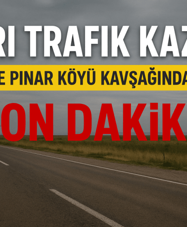 Ağrı Trafik Kazası Çifte Pınar Köyü Kavşağında Kaza