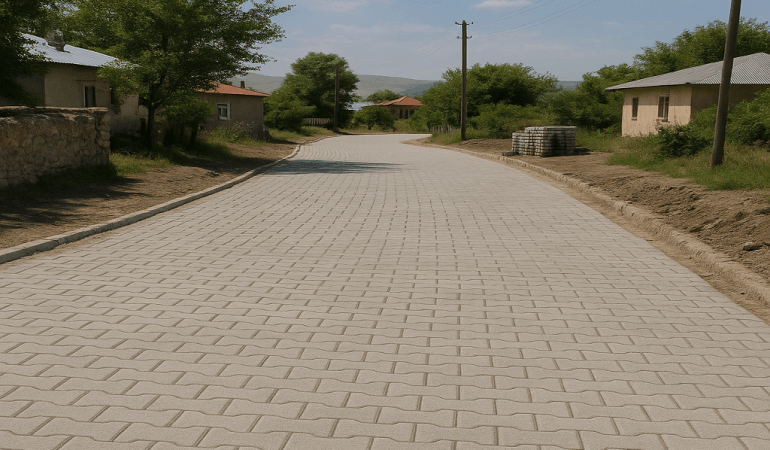 Güneykaya Köyü Ulaşımda Kolaylık Sağlayan Parke Çalışmaları