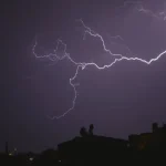 Ağrı'da Şimşekler Gecenin Karanlığını Aydınlattı