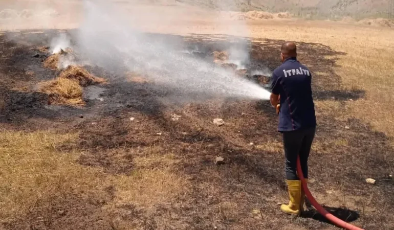 Ağrı Tarla Yangını Ekipler Alevleri Kontrol Altına Aldı