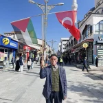 Direnişe devam Ağrıda tek başına Filistin için yürüyüş