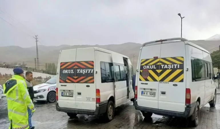 Ağrı Okul Servis Denetimi 469 Araç Kontrol Edildi